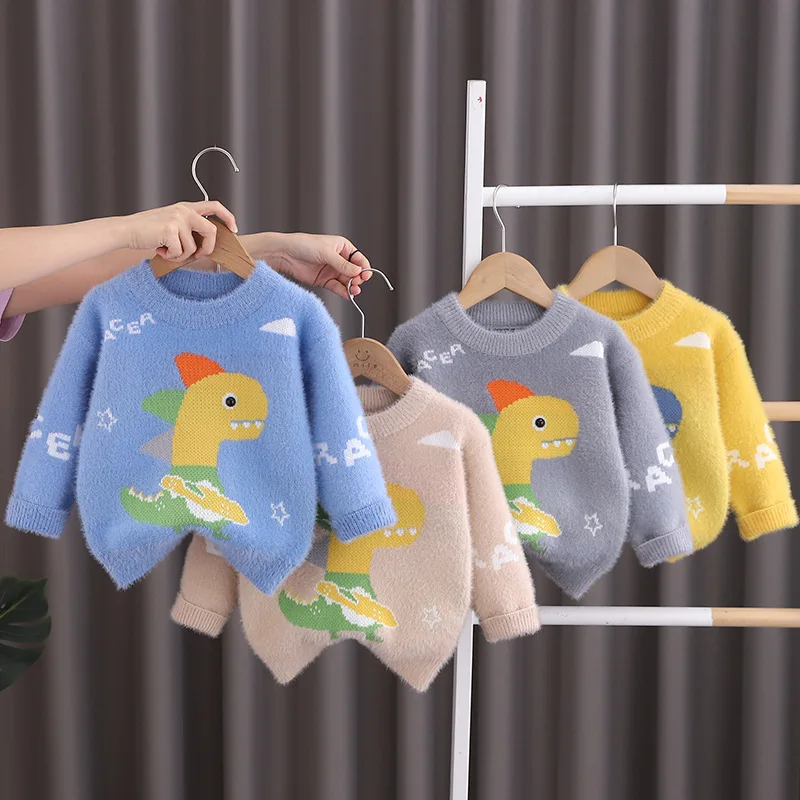 Boys Fleece Knit Pullover Sweater Autumn Winter