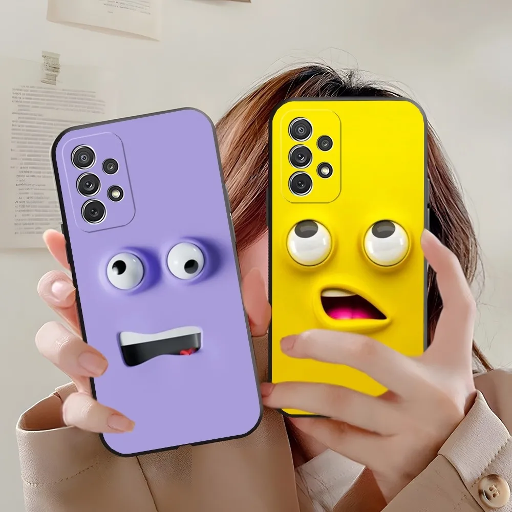 Art Funny Faces Phone Case For Samsung Galaxy A31 A33 A21 A13 A22 A32 A50 A34 A54 A14 Back Cover