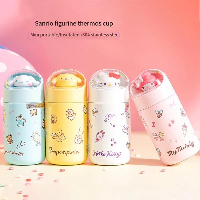 

Милая Вакуумная чашка Sanrio Hellokitty Мини Портативный Kuromi Kawaii аниме нержавеющая сталь термос чашка моя мелодия мультфильм подарок на день рождения