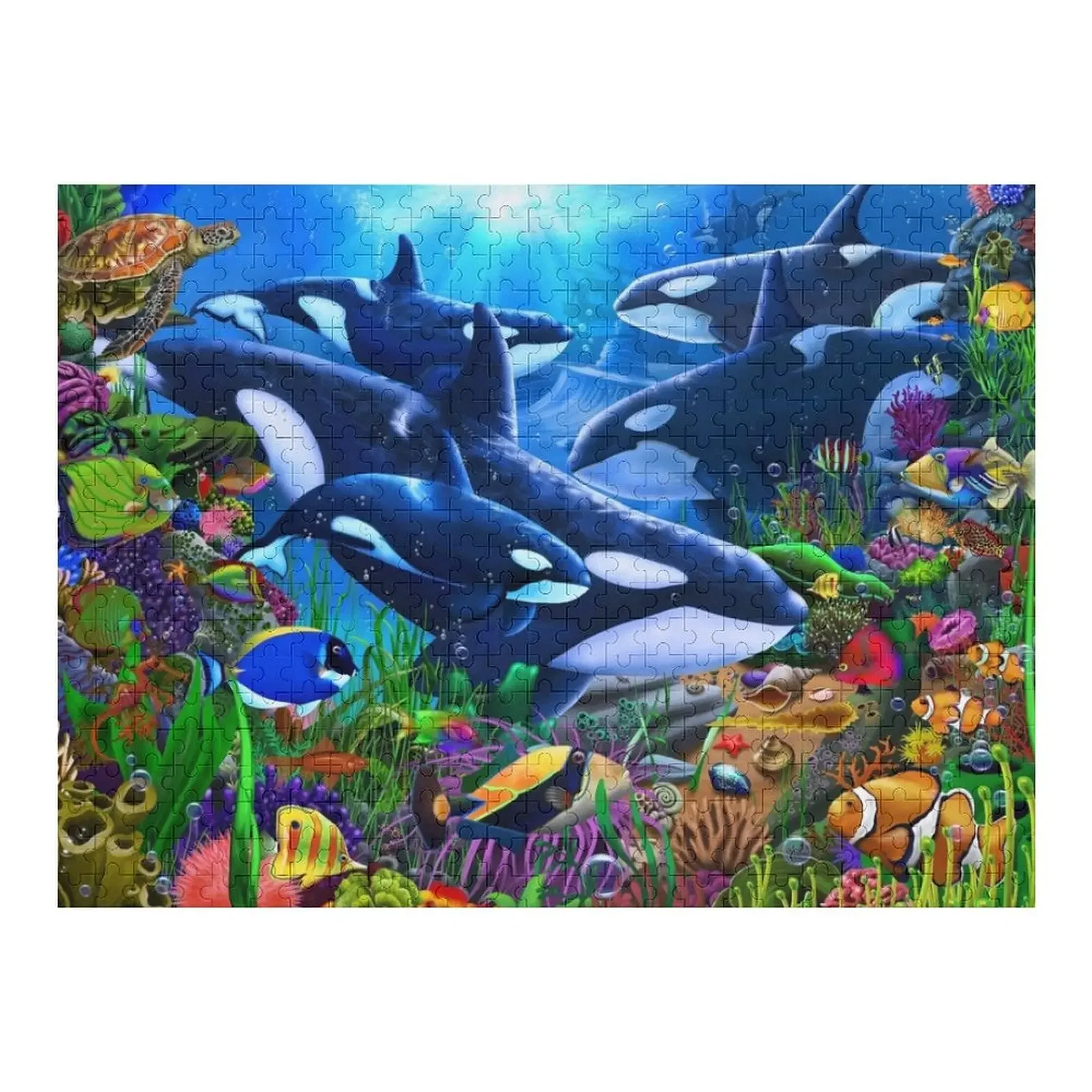 Orca's Ocean Domain Jigsaw Puzzle Wood Animals Baby Toy Customs With Photo Puzzle chaos domain