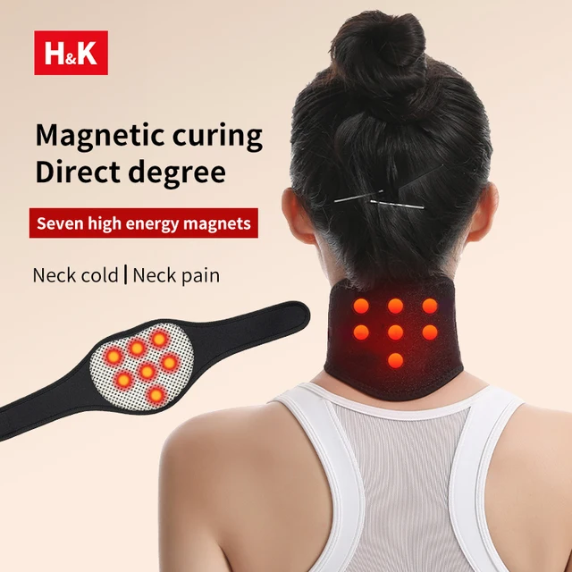 1Pc Self-heating Tourmaline Neck Magnetic ​Therapy Support Black Neck Brace Support Belt Cervical Vertebra Protection