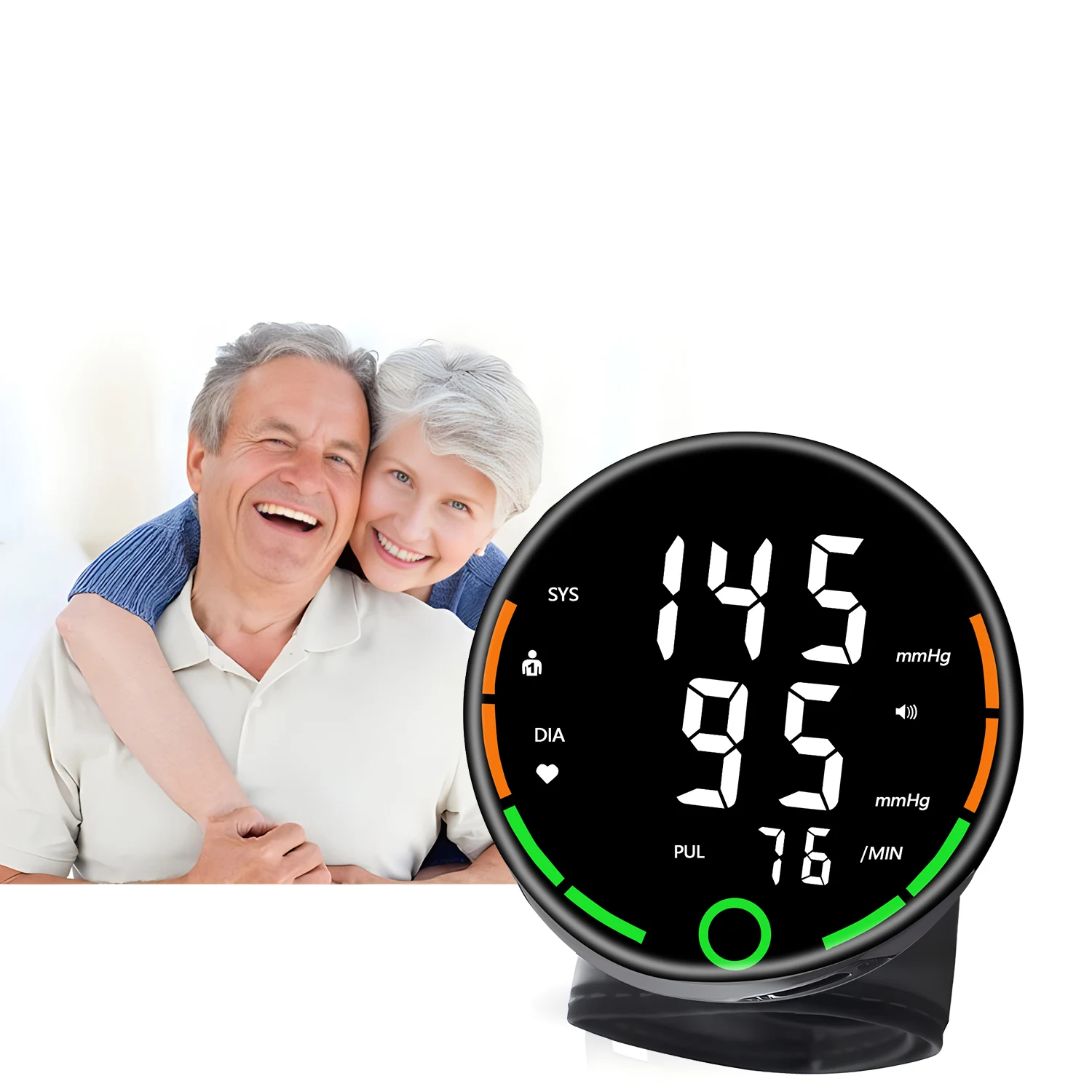 Digital Voice Recharge Arm Automatic Blood Pressure Monitor LCD BP Sphygmomanometer Pressure Meter Tonometer for Arterial