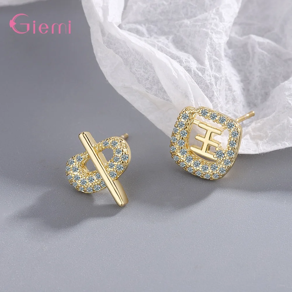 

Женские серьги-гвоздики из серебра 925 пробы, с фианитом