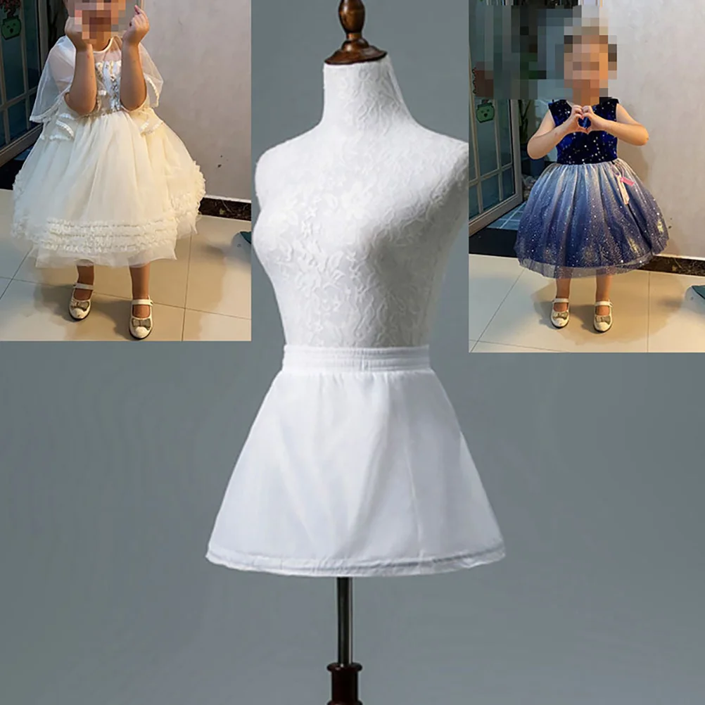 Elastic Children's Panniers Flower Girl Crinoline Skirt Polyester Lolita Pettiskirt