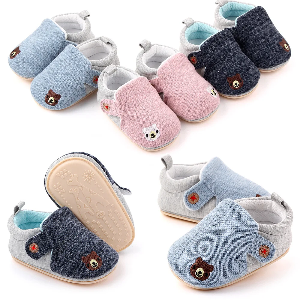New Rubber Baby Shoes Boys Sneaker Newborn First Walker Antislip