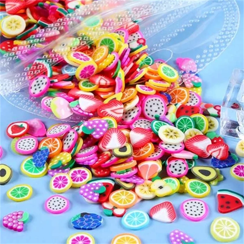 

50PCS/20PCS 3D Mixed Fruit Design Resin Nail Art Charms Cartoon Luminous Heart Jewelry Nail Decorations Kawaii Accessories Nails