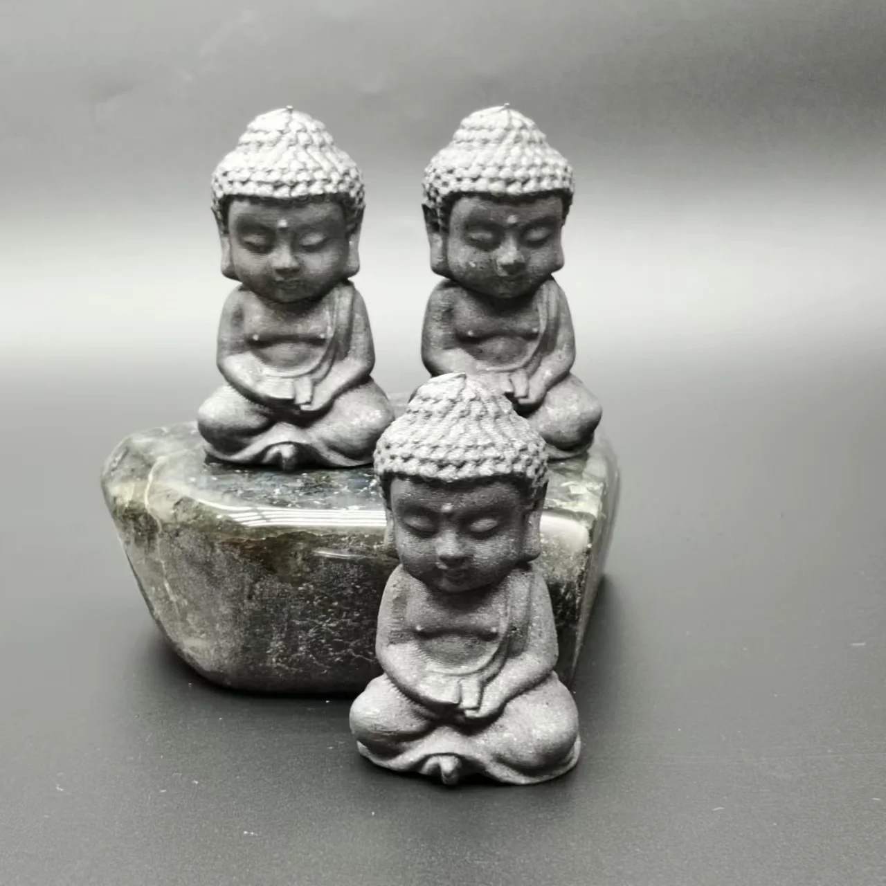 6cm Buddha Statue Natural Shungite Energy Quartz Reiki Magic Stones  Crystals Healing Fengshui Meditation Figurine Desk 2