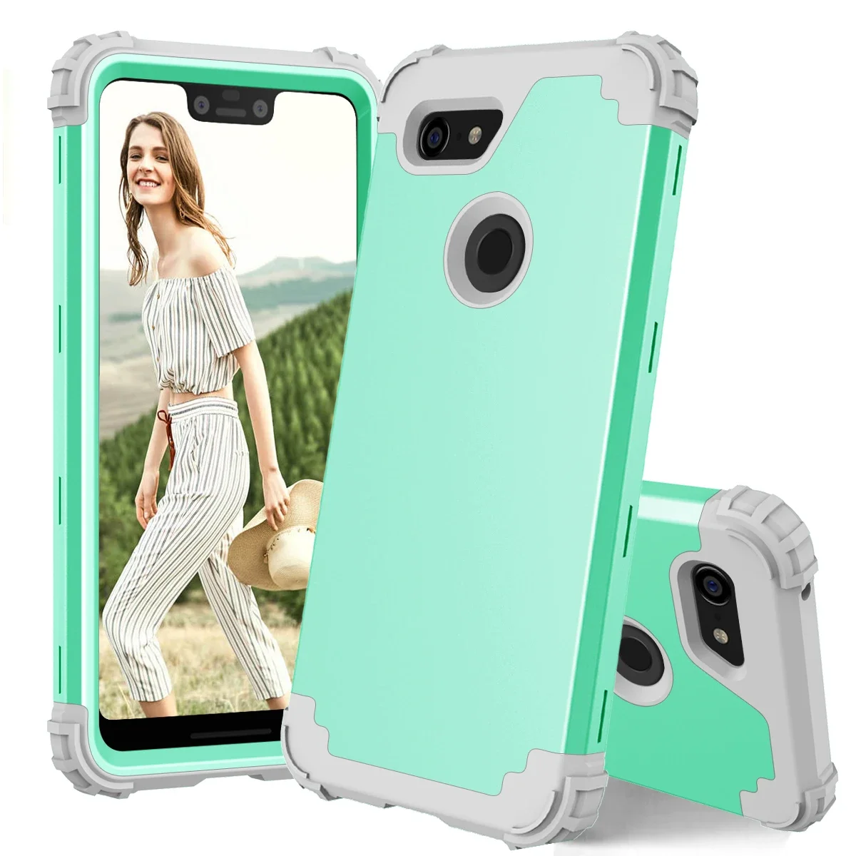 

Shockproof Protect For Google Pixel 3 XL Case An Ultra-thin Hybrid Hard Rubber Impact Armor Phone Cases Cover For Google Pixel 3