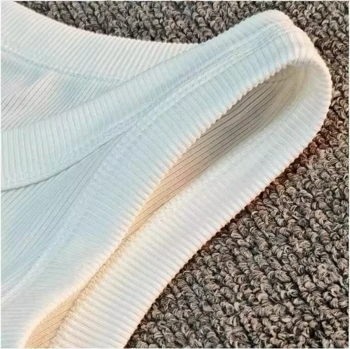 Women Fashion Ribbed Crop Tees Sleeveless Tank Top Ladies Basic Fitness Camisole Summer