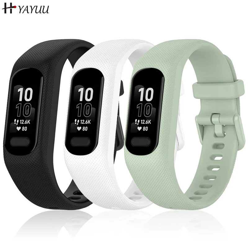 

YAYUU 3 шт., мягкие силиконовые ремешки для Garmin Vivosmart 5, сменные ремни, спортивный красочный ремешок для браслетов Vivosmart 5