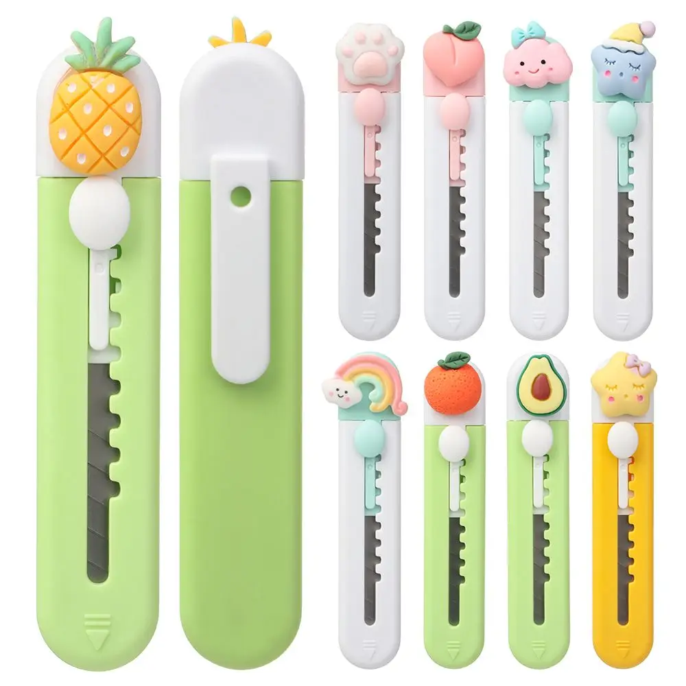 

Multi-functional Utility Knife Cutter Alloy Mini Cute Fruits Animals Letter Envelope Opener Mail Knife School Office Supplies