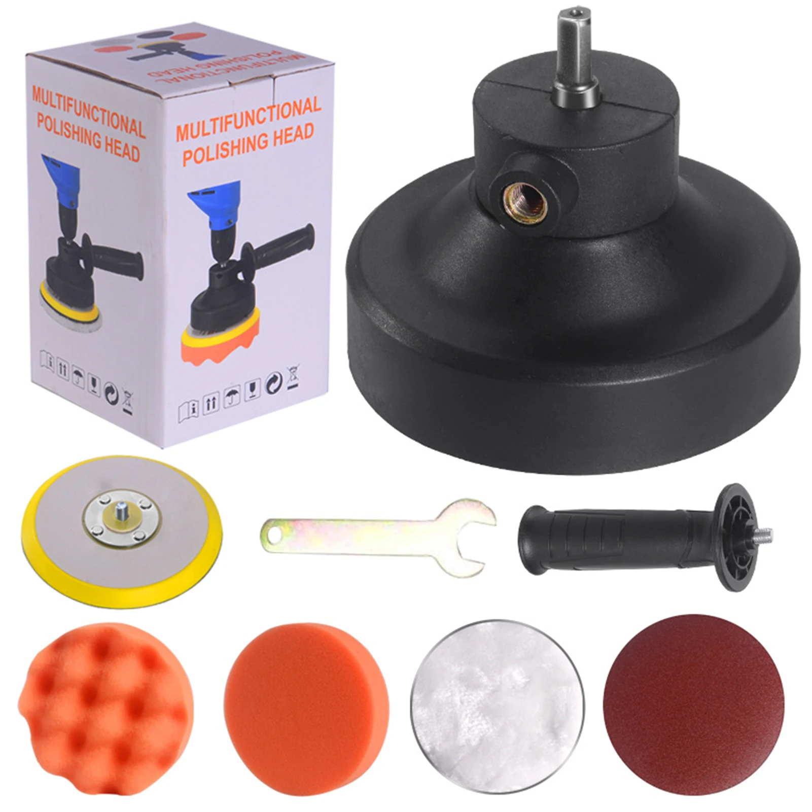 

Car Polishing head Mutifuctional DA Polishing machine conversion head with Foam/Wool Pads for Waxing