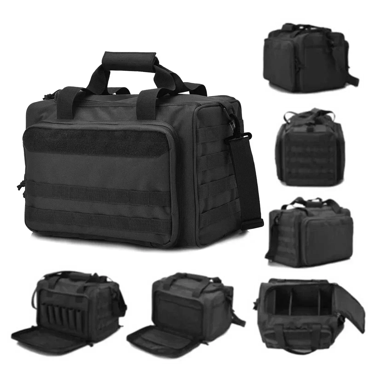 Tactical Range Storage Bag Molle System Outdoor Sports Nylon Case Bags Glock Pistol Shoulder Pack Hunting Gun Backpack 4