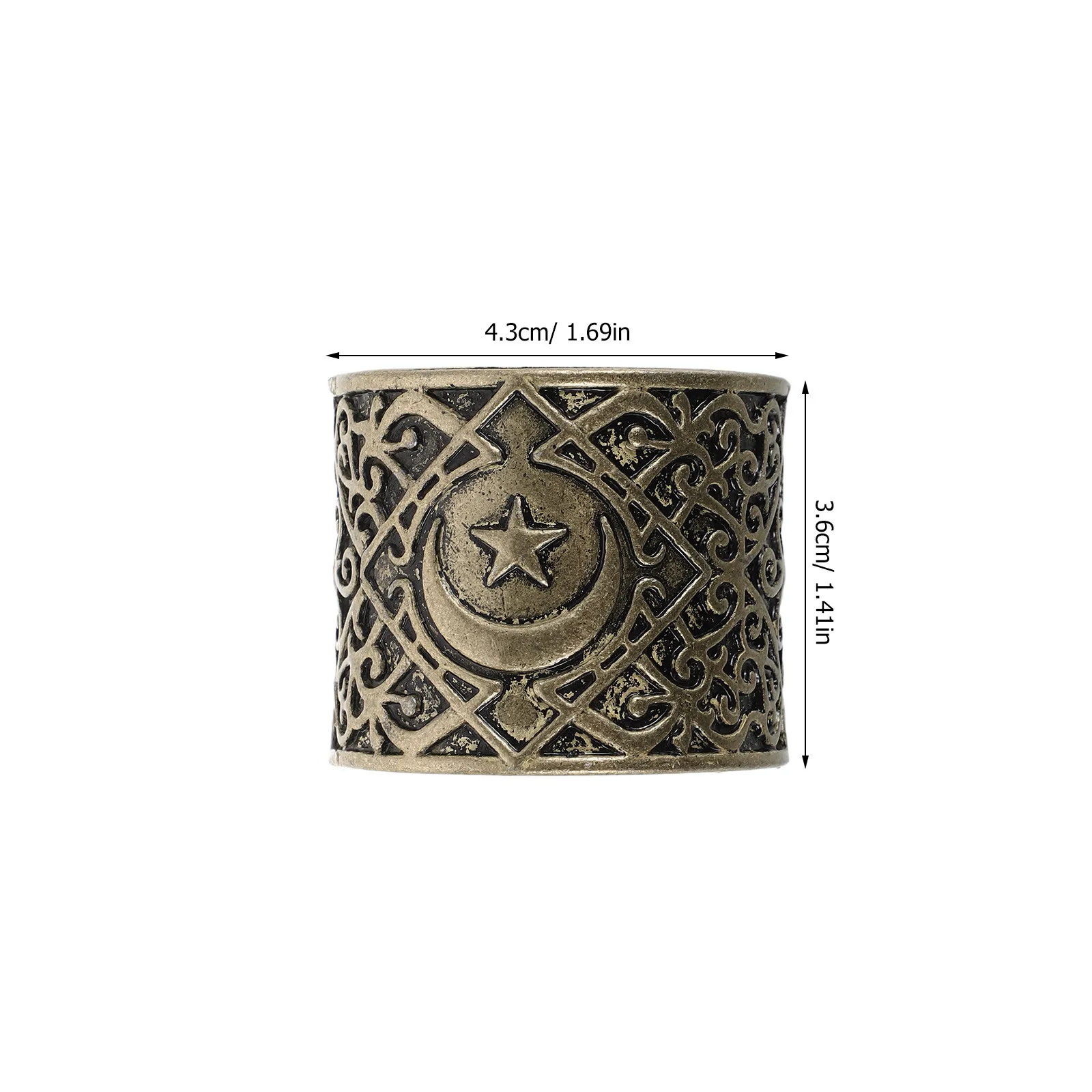 2Pcs 냅킨 링 골드 합금 중동 모티브 Eid Mubarak 테이블 장식 라마단 디너 파티 장식 재사용 가능한 우아한 장식품