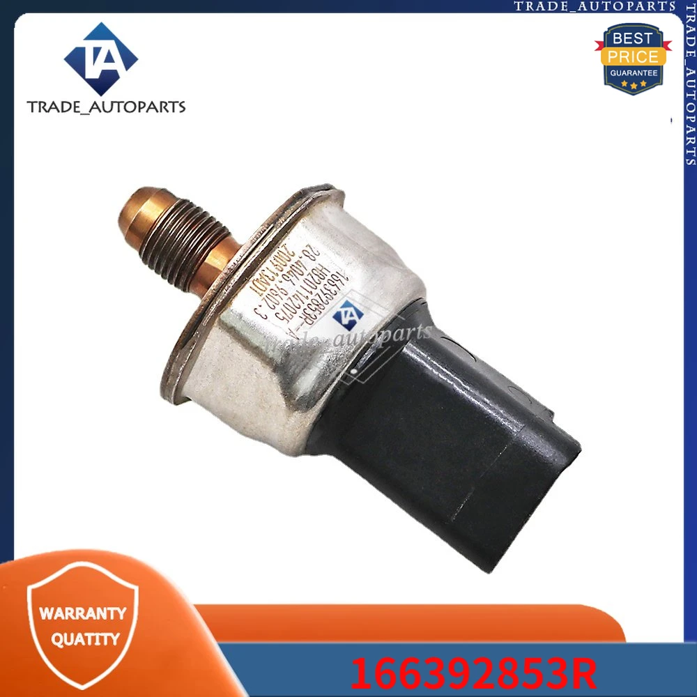 

166392853R 16639-2853R For Renault Dacia Nissan Fuel Rail Pressure Sensor New