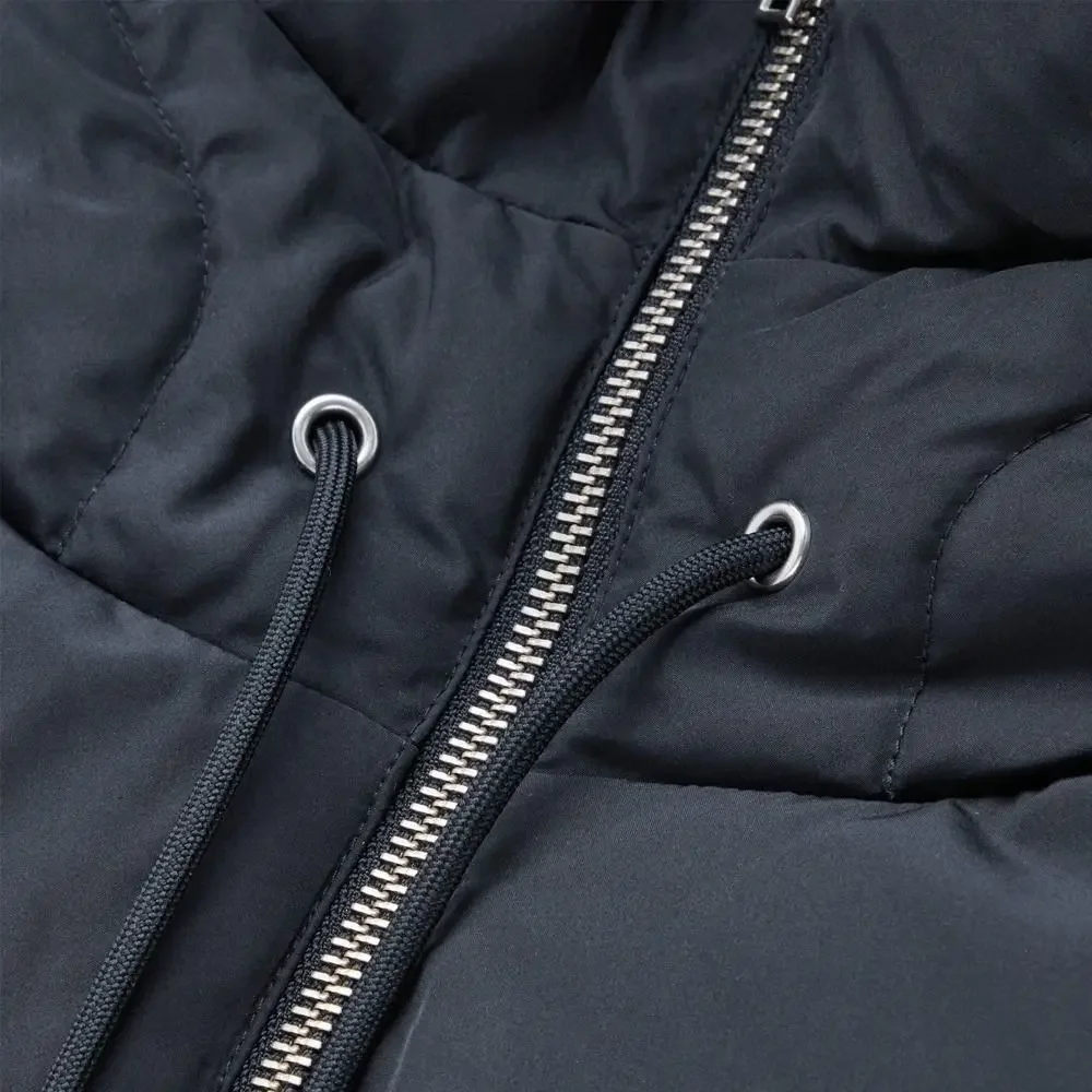 Ultralight Down Hooded Hats Drawstring Removable Neck Cover Scarf Balaclava Hat Zippper Coat Short Tank Top Women's