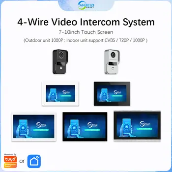TUYA Smart 1080P 7 Inch 10 Color Touch Screen Wifi Video Intercom System Doorbell Monitor Not a Set 1