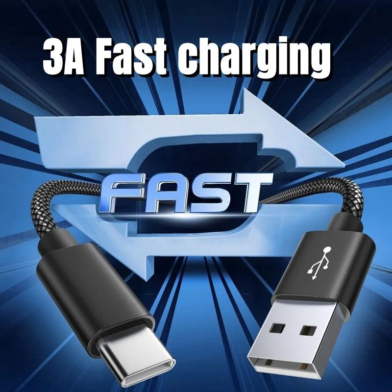 MIZIQIER 5-Pack USB A to USB C Fast Charging Cable - 3A Type-C Charger Cable