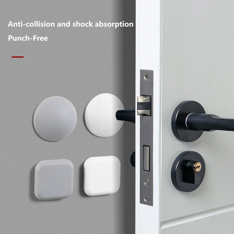  Door Stopper Wall Protector Large Door Handle Bumper, Silicone Wall Protectors with Self Adhesive Sticker From Door Knobs Home