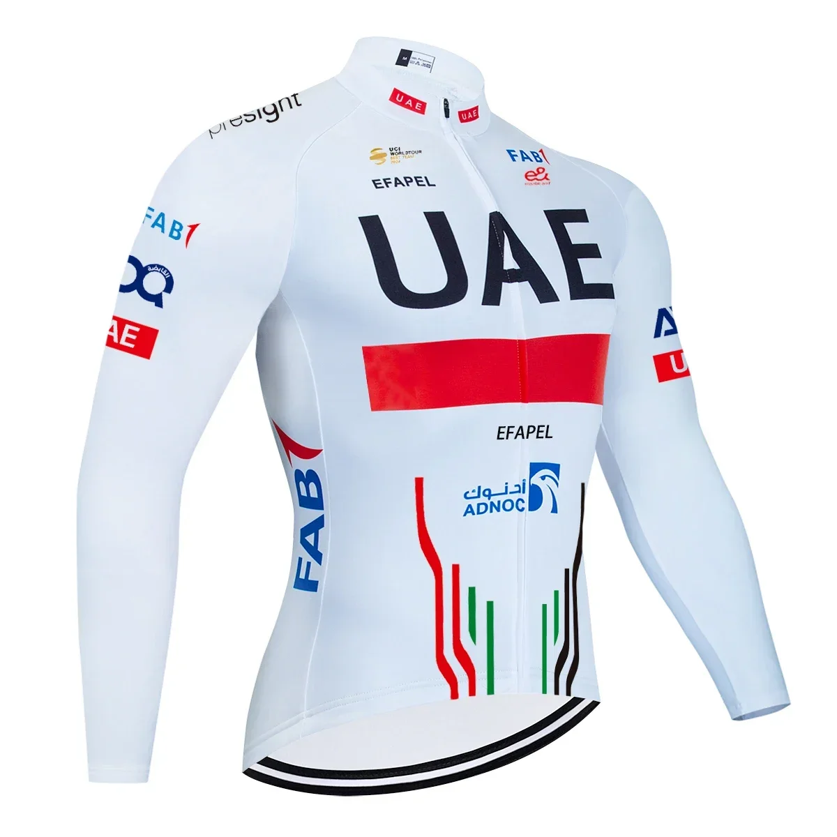 White UAE Winter Cycling Jackets Men Women Fashion Ropa Ciclismo Thermal Fleece Warmth Bike Maillot Jersey