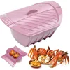 Convenient Silicone Steamer Easy Clean Steam Rack Eco-Friendly Silicone Steam Case Microwavable Food Cooker Cooking Accessories 3