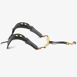 Adjustable Double Shoulder Saxophone Strap - Black Harness (Light Grey)