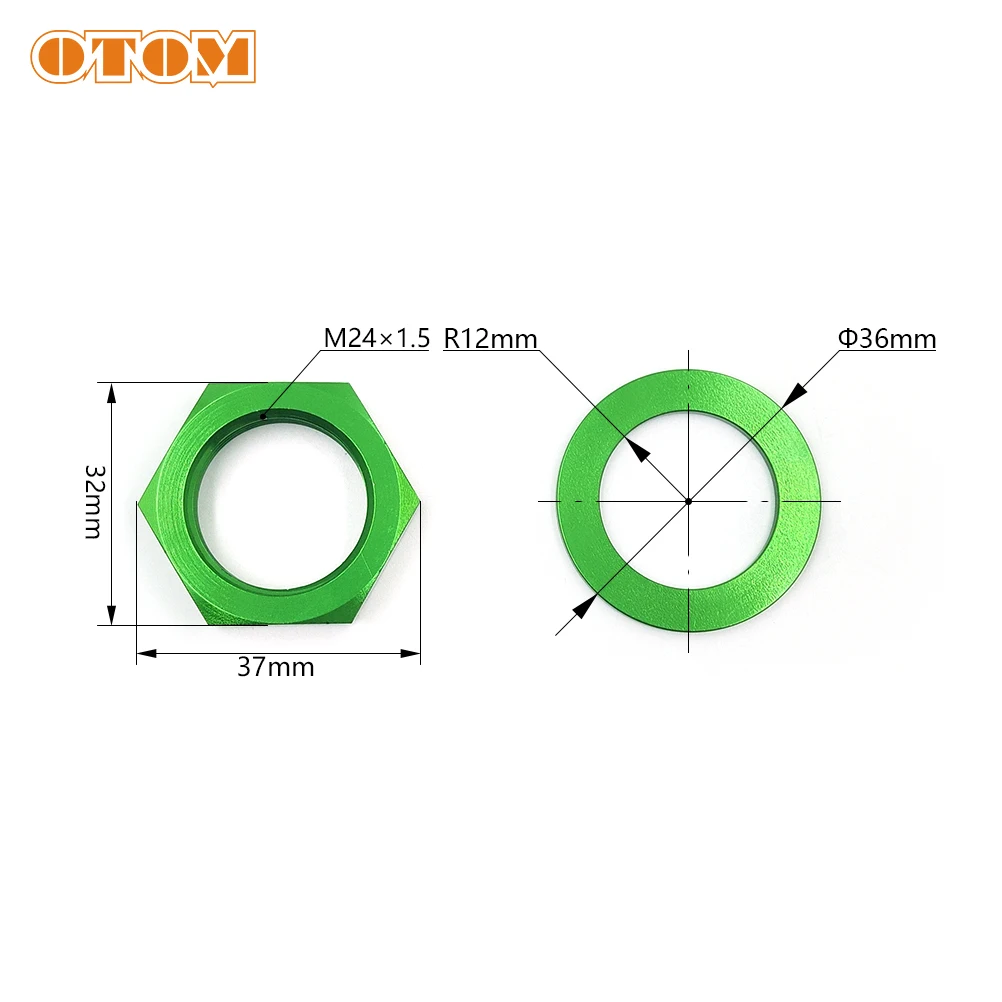 まっきぃ Motorcycle Steering Stem Nut Gasket M24xP1.5 Triple Tree