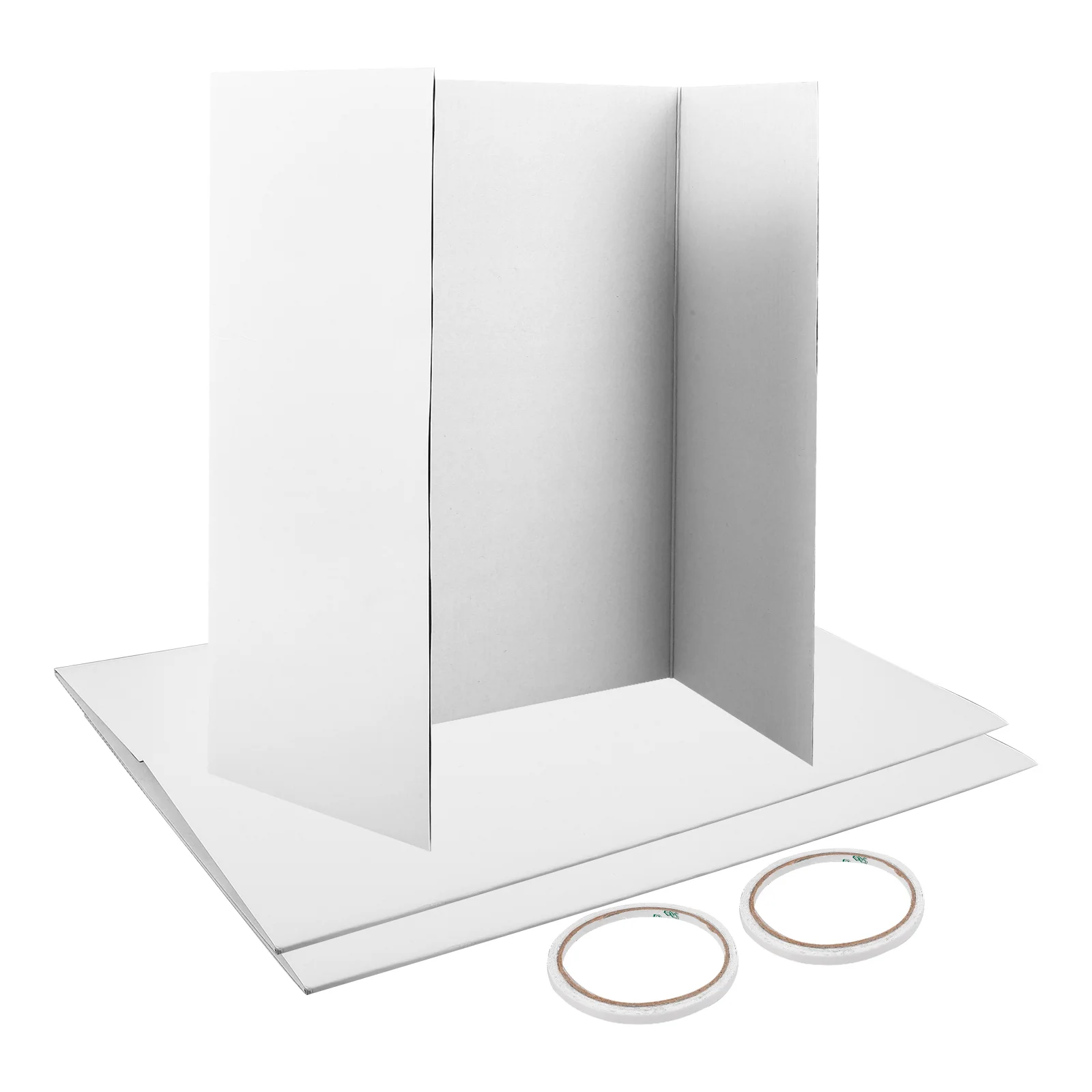 Folding Display Board Paperboard Poster Double Side Tape Foam Tri Boards 3 Sided