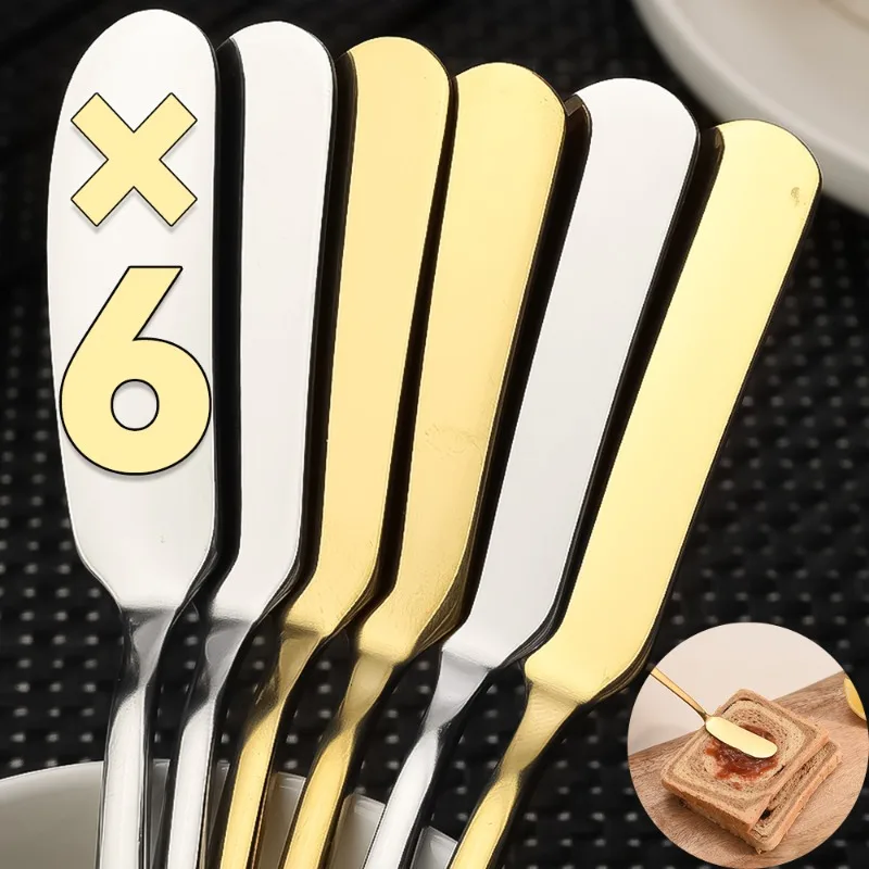 Stainless Steel Butter Knife Long Handle Cheese Bread Jam Cream Cutter Multifunctional Western Food Tableware Kitchen Gadgets