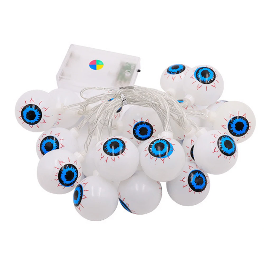 1PC 10/20/40 LED Halloween Eyeball String Lights Indoor Atmosphere Decorative Light Suitable For Halloween Party Home Decoartion