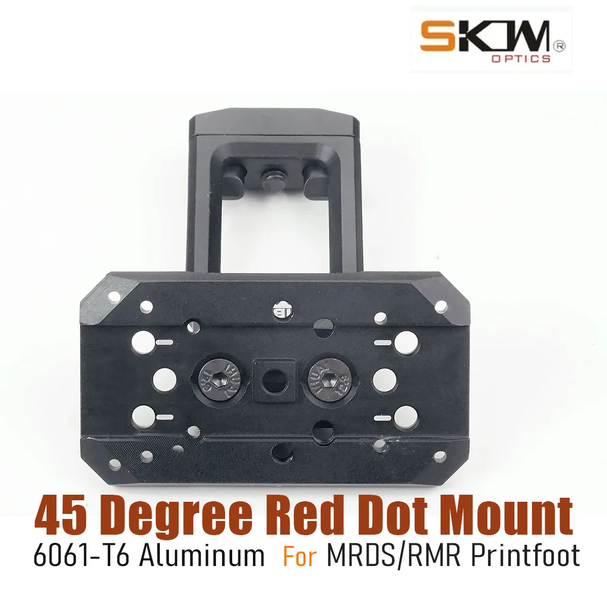 SKWoptics Tactical 45 Degree Red Dot Mount RMR MRDS PrintFoot 21mm Rail Picatinny