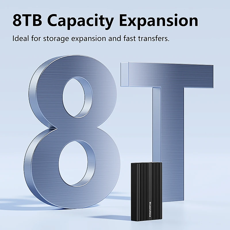 블루엔들리스 40Gbps NVMe SSD 인클로저 USB4.0 PCIe3.0x4 M.2 PCIe SSD 알루미늄 외장 케이스 (썬더볼트 3/4 호환)