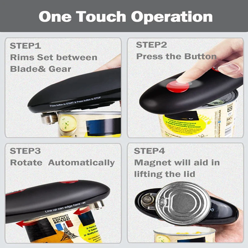 Electric Can Opener Rechargeable Can Openers One Touch Hand - Temu