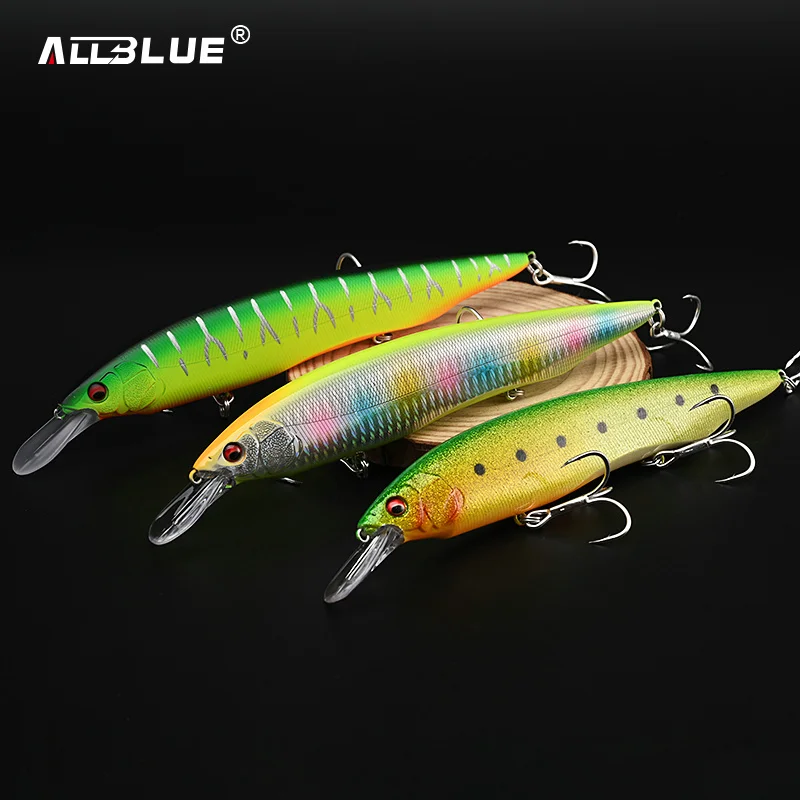 ALLBLUE KANATA+1 Fishing Lure Wobbler 16cm 33g Floating Hard Bait Tungsten  Longcast Minnow Pike Bass Saltwater Freshwater Tackle