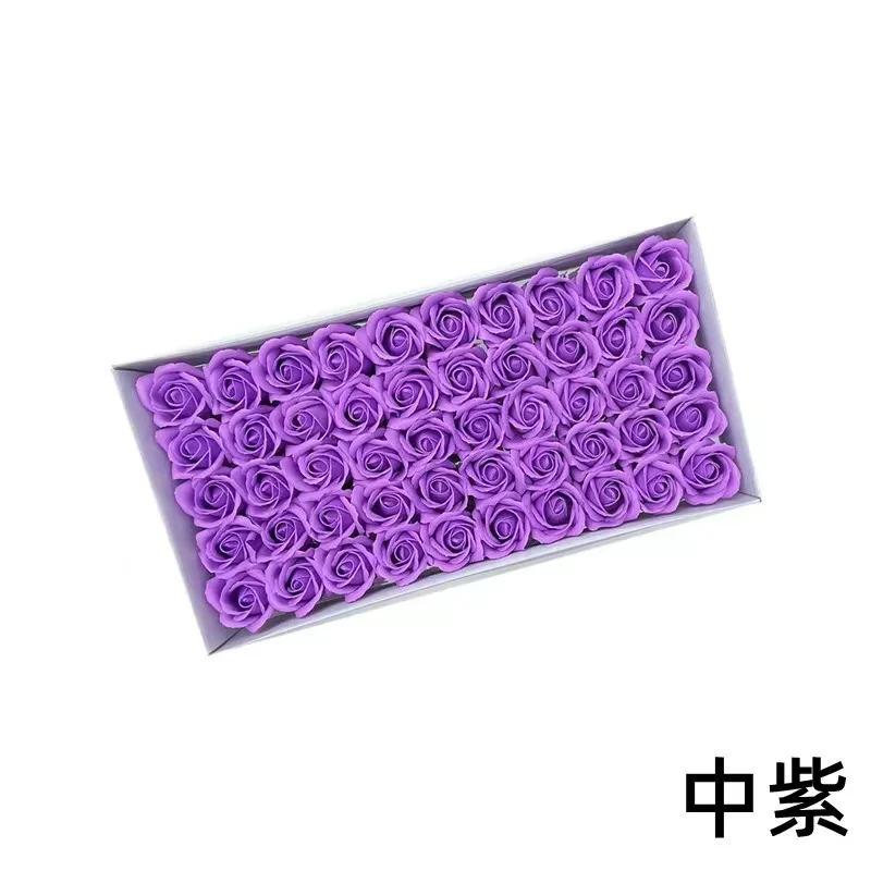 thumbnail image 1 of Factory Wholesale 50 Pcs Soap Roses Heads Gift Box Floral Scented Wedding Party Artificial Decorative Soap Flower bouquet, 1 of 5