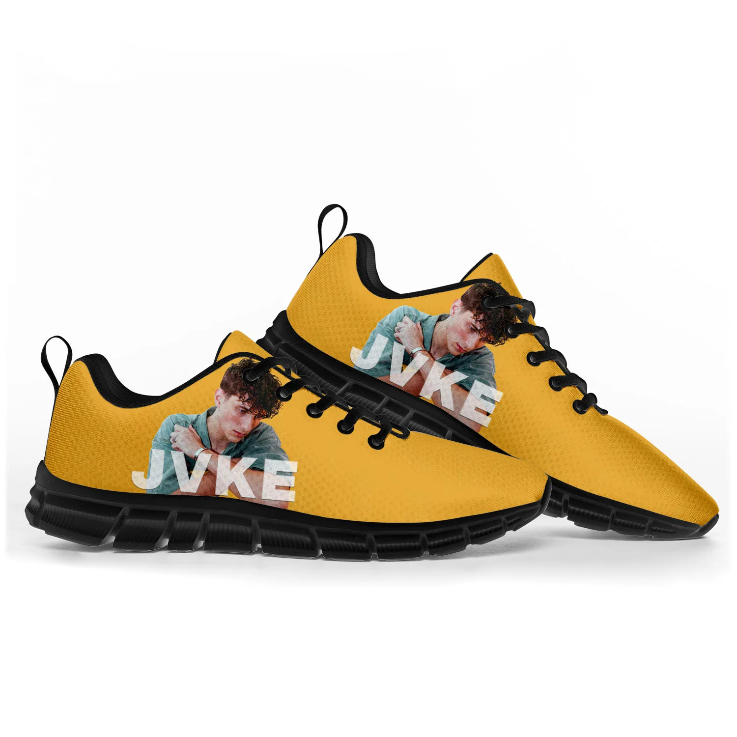 

Популярная Спортивная обувь JVKE певица, поп-музыка, мужские, женские, подростковые, детские кроссовки, Повседневная Высококачественная обувь на заказ для пар