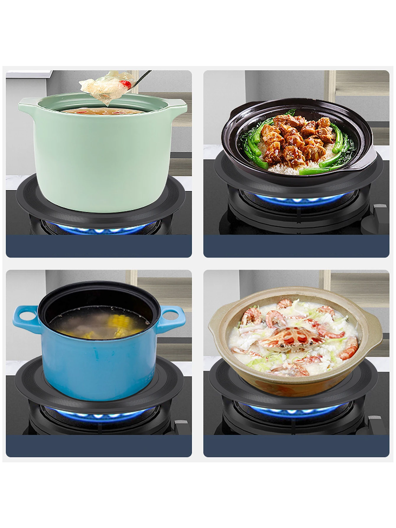 Heat Diffuser for Gas Stove Aluminum Non-Stick Coating Gas Stove Diffuser Simmer Plate for Provides heat conduction plate