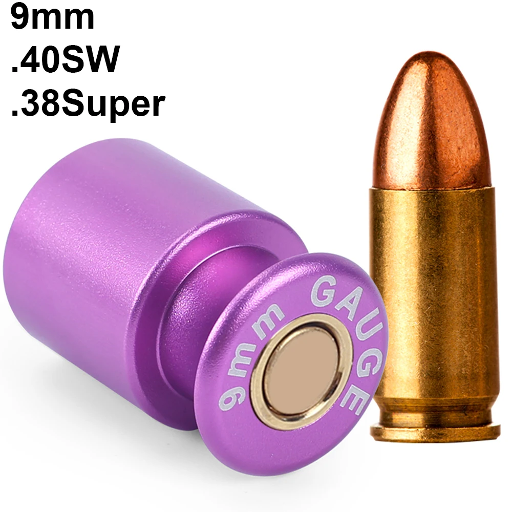 

Single Caliber Ammo Chamber Checker 9mm .40SW .38Super Cartridge Case Gauge Re-Adjust Size Die Hand Loaded Cases