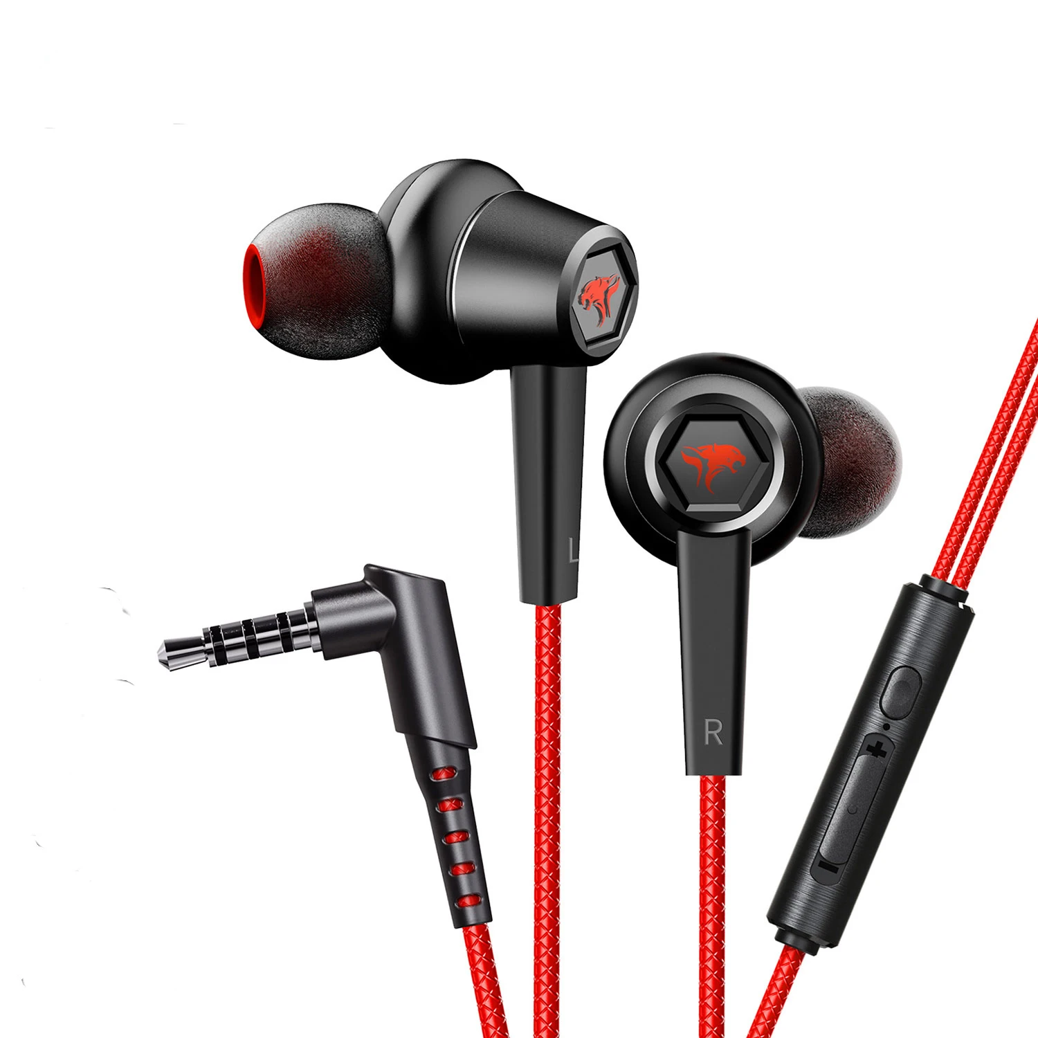 

Wired Earphone Gaming Headset With Microphone In-ear Noise-Cancelling 8D Bass Suitable For Phone/Computer