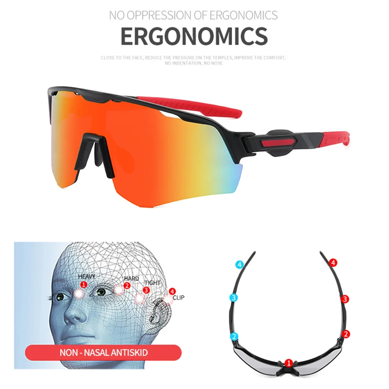 SEAMETAL Photochromic Sunglasses Anti-Glare Polarized Sun Glasses Anti-UV Eyeglasses Day/Night Driving Goggles Non-Slip Nose Pad