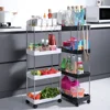 Push Trolley Shelf Floor Multi-layer Bathroom Bathroom Crevice Living Room Storage Trolley Kitchen Crevice Shelf 5