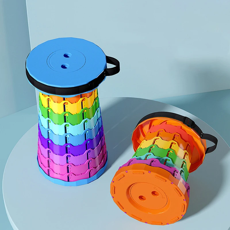 Upgraded foldable stool, thickened portable foldable stool, retractable stool,Home Space Saving Furniture Stools 6