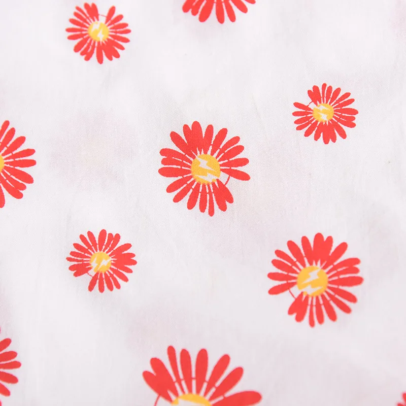 Pure Cotton Panties Unique Red Chrysanthemum For Men And Women Pattern Comfortable Breathable Shorts For Home Leisure