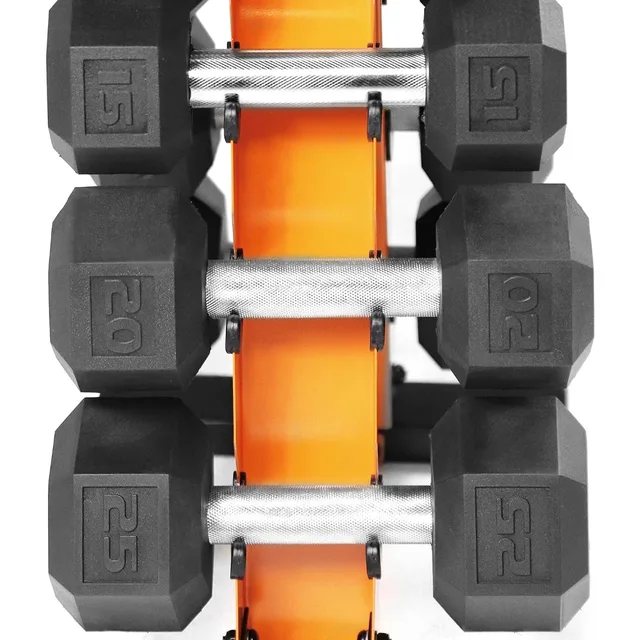 Rubber Hex Dumbbell Set 5–25lb 5