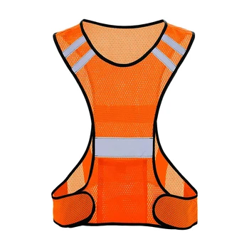 높은 가시성 통기성 안전 조끼, 야간 달리기 사이클링 스포츠에 적합한 형광 메쉬 조끼, 핫 반사 조끼