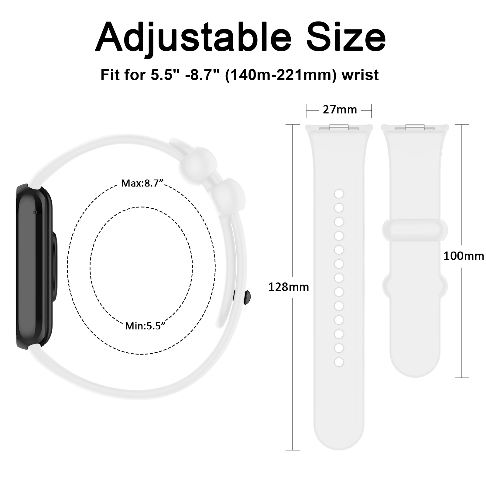 Silicone Replacement Sport Wristband Bracelet Accessories