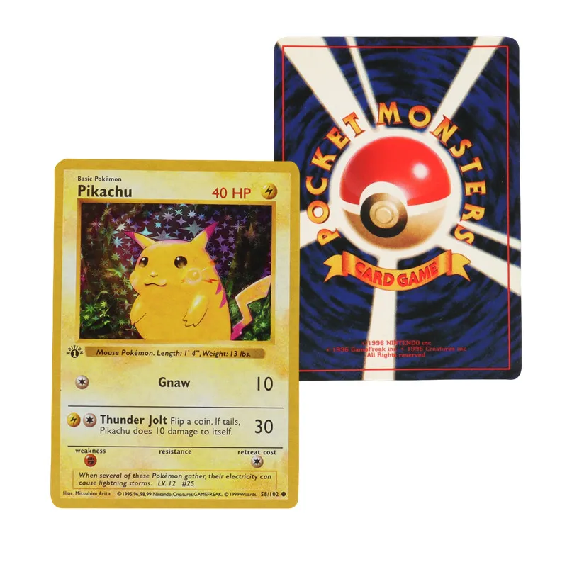 151 Teile/schachtel 1996 Jahr 1. Auflage Pokemon Karten seltene Charizard Blastoise Venusaur Mewtwo Pikachu Sammlung Karten Englische Version – Detail 7