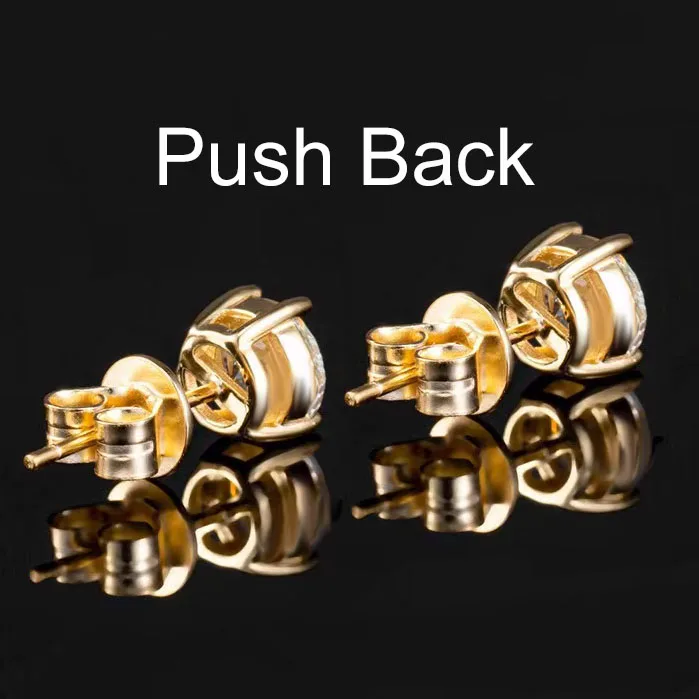 CUC 3-14MM AAAA Zircon Stud Earrings Screw/Push Back For Women Men Fashion Trend Wedding Jewelry Party Love Gift 6