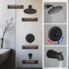Tub Shower Faucet Set Valve Included with 6-Inch Rain Shower Head and Tub Spout Single-Handle Tub and Shower Trim Kit Matte 3
