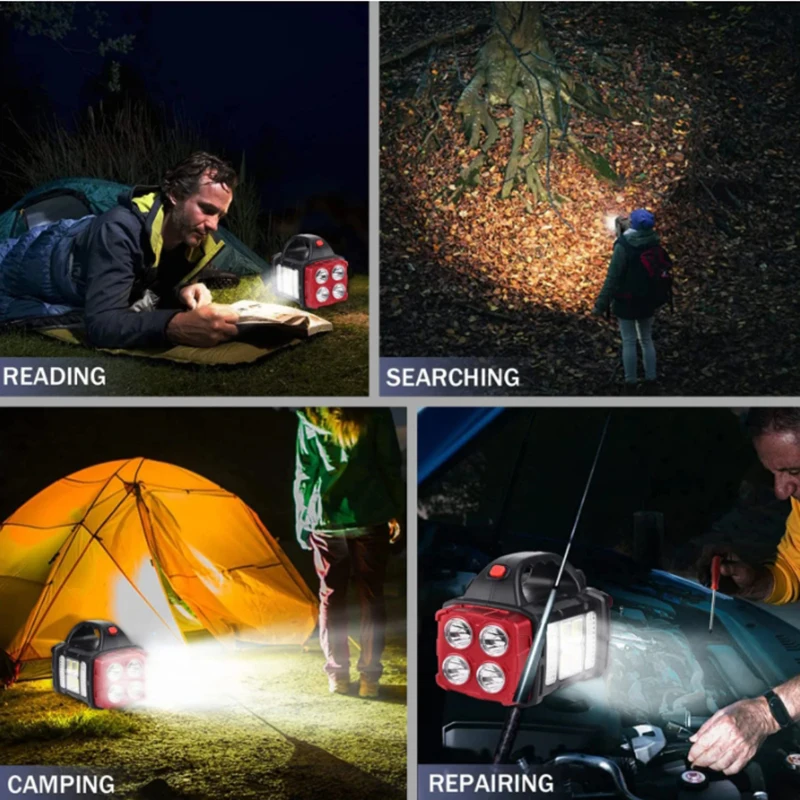 Strong Bright USb Rechargeable Flashlight High Power Electric Lamp Handheld Sear